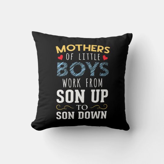 マザーアート Mothers of Little Boys誕生日 クッション (正面)