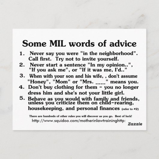 マザーインロークラブアドバイスへようこそ ポストカード (裏面)