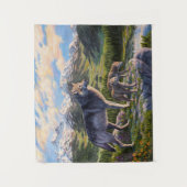 マザーウルフ&パップスマウンテンリバーバレー タペストリー (正面)