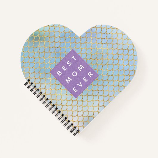 マザーエ最高のバーマーメイドブルーはかりで測グリッター ノートブック (正面)