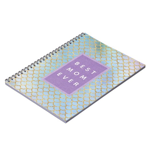 マザーエ最高のバーマーメイドブルーはかりで測グリッター ノートブック (左側)