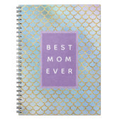 マザーエ最高のバーマーメイドブルーはかりで測グリッター ノートブック (正面)