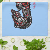 マザーオッター&ベビーハイダアートキッチンティータオル キッチンタオル (折り畳み)