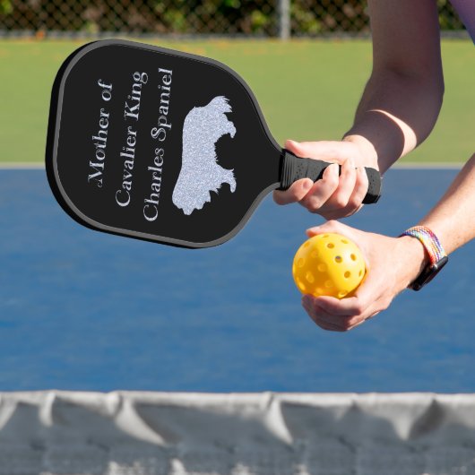 マザーオブカヴァリアキングチャールズスパニエル犬シルバー ピックルボールラケット (インサイチュ)