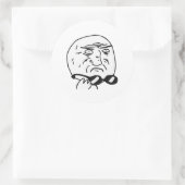 マザーオブゴッドレイジ顔漫画ミーム ラウンドシール (バッグ)