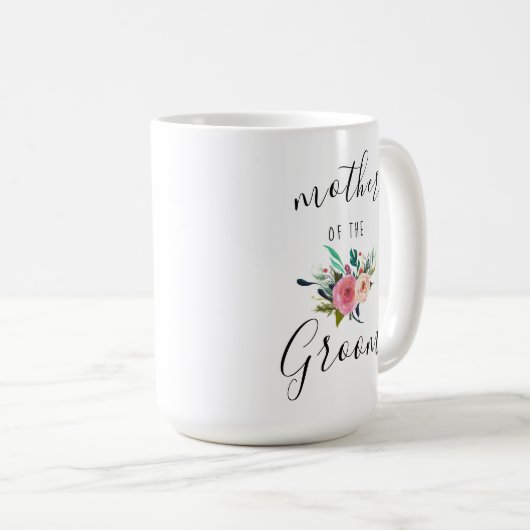 マザーオブザグルームの結婚ギフトフローラシック15oz コーヒーマグカップ (正面右)