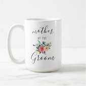 マザーオブザグルームの結婚ギフトフローラシック15oz コーヒーマグカップ (左)