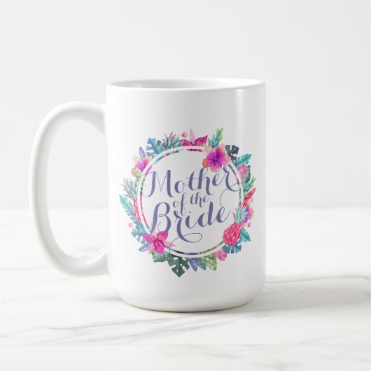 マザーオブザブライドトロピカルフローラクラシックマグ コーヒーマグカップ (左)