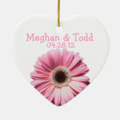 マザーオブザブライドピンクガーベラデイジー セラミックオーナメント (裏面)