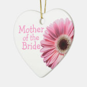 マザーオブザブライドピンクガーベラデイジー セラミックオーナメント (左)