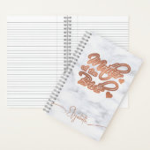 マザーオブザブライドモダンバラ金ゴールドハート大理石 ノートブック (内側)