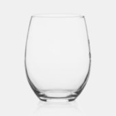 マザーオブザブリーズブラックエレガントレトロタイポグラフィ ステムなしワイングラス (右)