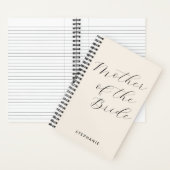 マザーオブザブリーズミニマリストパーソナライズされたアイボリー ノートブック (内側)