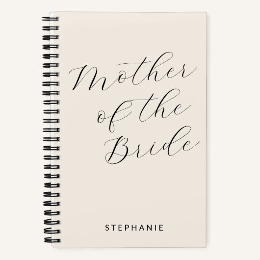 マザーオブザブリーズミニマリストパーソナライズされたアイボリー ノートブック (正面)