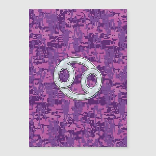 マザーオブパールがん〔占星術の〕十二宮図サインオンデジタル迷彩柄 (正面)