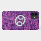マザーオブパールがん〔占星術の〕十二宮図サインオンデジタル迷彩柄 Case-Mate iPhoneケース (裏面(横))