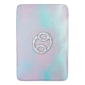 マザーオブパールスタイルがん〔占星術の〕十二宮図シンボル バスマット (正面縦)