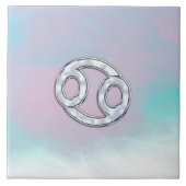 マザーオブパールスタイルがん〔占星術の〕十二宮図徴候Decor タイル (正面)