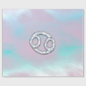 マザーオブパールスタイルがん〔占星術の〕十二宮図徴候Decor ラッピングペーパー (フラット)