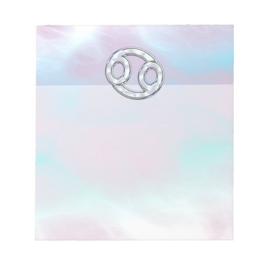 マザーオブパールスタイルがん〔占星術の〕十二宮図 ノートパッド (正面)