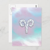 マザーオブパールスタイルアリー〔占星術の〕十二宮図シンボル ポストカード (正面/裏面)