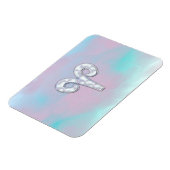 マザーオブパールスタイルアリー〔占星術の〕十二宮図シンボル マグネット (左側)