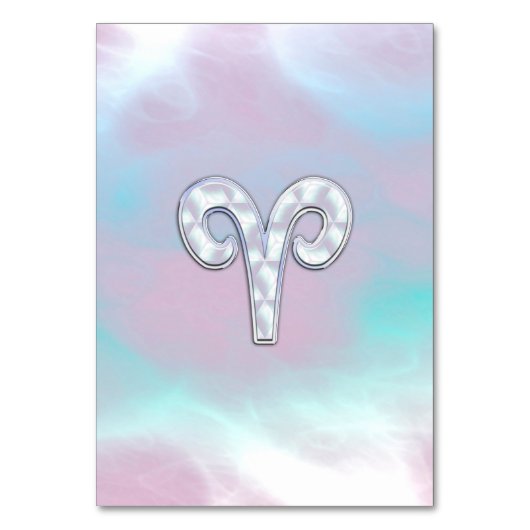 マザーオブパールスタイルアリー〔占星術の〕十二宮図標識 テーブルナンバー (正面)