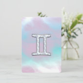 マザーオブパールスタイルジェミニ〔占星術の〕十二宮図サイン (スタンド正面)