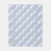 マザーオブパールスタイルタウルス〔占星術の〕十二宮図シンボル フリースブランケット (正面)