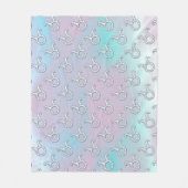 マザーオブパールスタイルタウロス〔占星術の〕十二宮図シンボル フリースブランケット (正面)