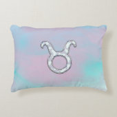 マザーオブパールスタイルタウロス〔占星術の〕十二宮図占星術 アクセントクッション (正面)