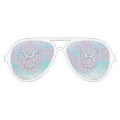 マザーオブパールスタイルタウロス〔占星術の〕十二宮図占星術 アビエーターサングラス (正面)