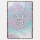 マザーオブパールスタイルタウロス〔占星術の〕十二宮図占星術 スローブランケット (正面縦)