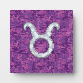 マザーオブパールタウロス〔占星術の〕十二宮図サインオンデジタル迷彩柄 フォトプラーク (正面)