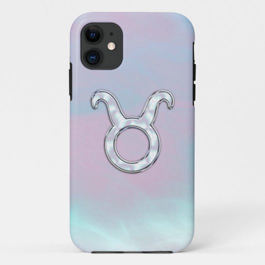 マザーオブパールタウロス〔占星術の〕十二宮図シンボル Case-Mate iPhoneケース (裏面)
