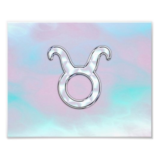 マザーオブパールタウロス〔占星術の〕十二宮図占星術 フォトプリント            (正面)