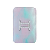 マザーオブパールデコールジェミニ〔占星術の〕十二宮図シンボル バスマット (正面縦)