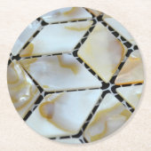 マザーオブパールデザイン ラウンドペーパーコースター (正面)