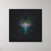 マザーオブパールバタフライエンジェルマルディグラスマスク キャンバスプリント (正面)