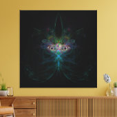 マザーオブパールバタフライエンジェルマルディグラスマスク キャンバスプリント (インサイチュ (リビング))