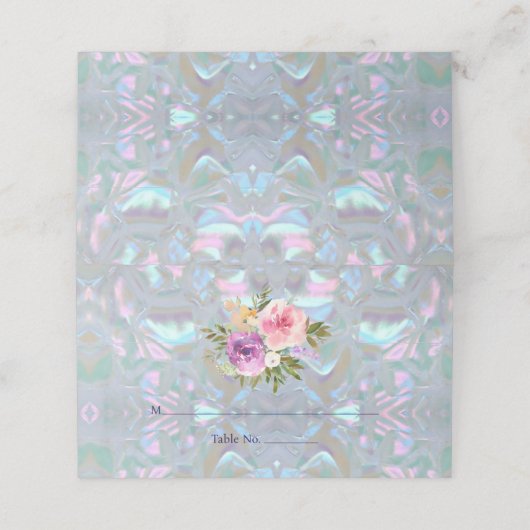 マザーオブパールフェイク座席表ゲストカード プレイスカード (外部開封)