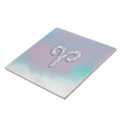 マザーオブパールモダンスタイルアリー〔占星術の〕十二宮図シンボル タイル (側面)