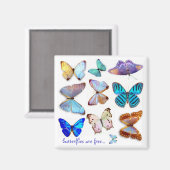 マザーオブパール蝶マグネットby S Ambrose マグネット (正面/裏面)