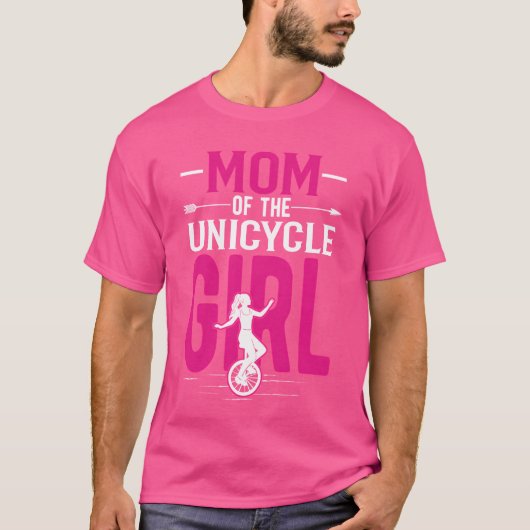 マザーオブユニサイクルガールズレトロ Tシャツ (正面)