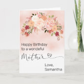 マザーカスタムフローラピーチウォーター誕生日 カード (正面)