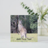 マザーカンガルーとベビージョーイ彼女のポーチ 招待状 (スタンド正面)