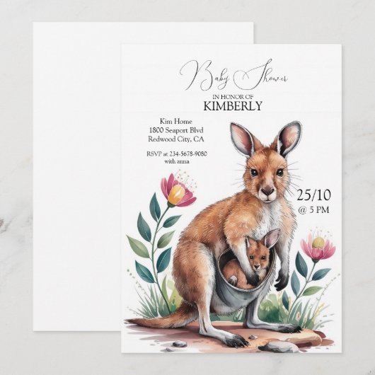 マザーカンガルー 招待状 (正面/裏面)