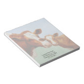 マザーガーンジー牛とかわいい子牛 ノートパッド (アングル)