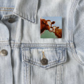 マザーガーンジー牛とかわいい子牛 缶バッジ (インサイチュ)