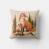 マザーキツネとキット クッション (正面)